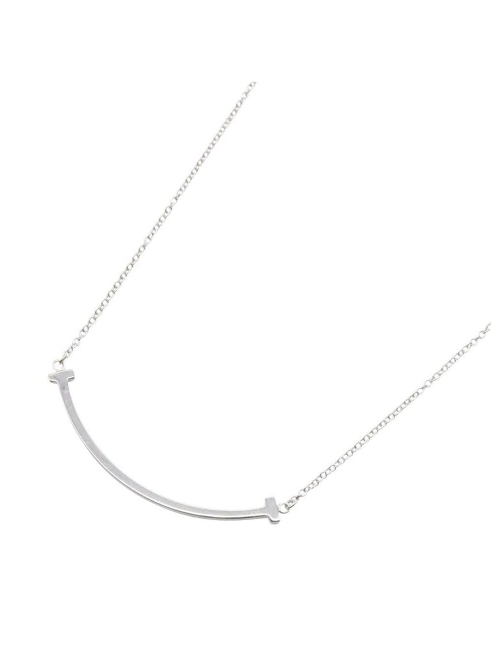 Tiffany & Co Necklace T Smile Small 41.5 46.5
